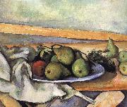 Paul Cezanne plate of pears oil painting reproduction